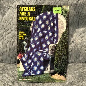 Afghans Are A Natural Crochet Pattern Booklet Coats & Clark #312
